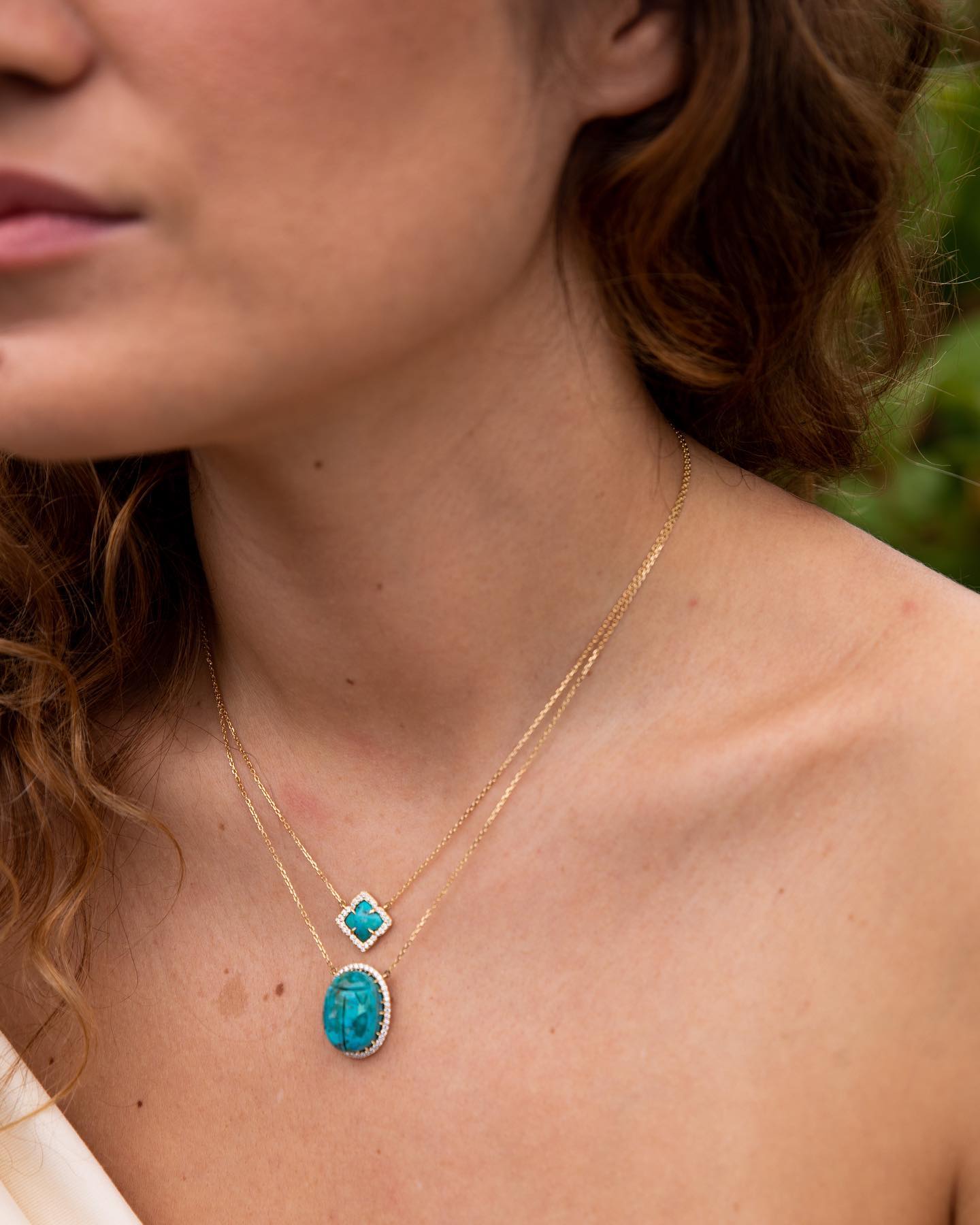 Chakra and Scarabée duo in 18 ct yellow Gold, Turquoise & Diamonds #myritazia