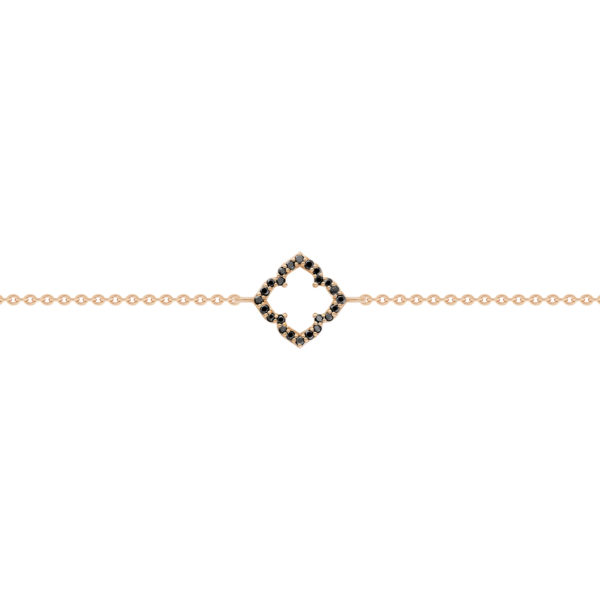 Bracelet Chaîne Chakra Racine Ajouré Diamants Noirs – Image 2