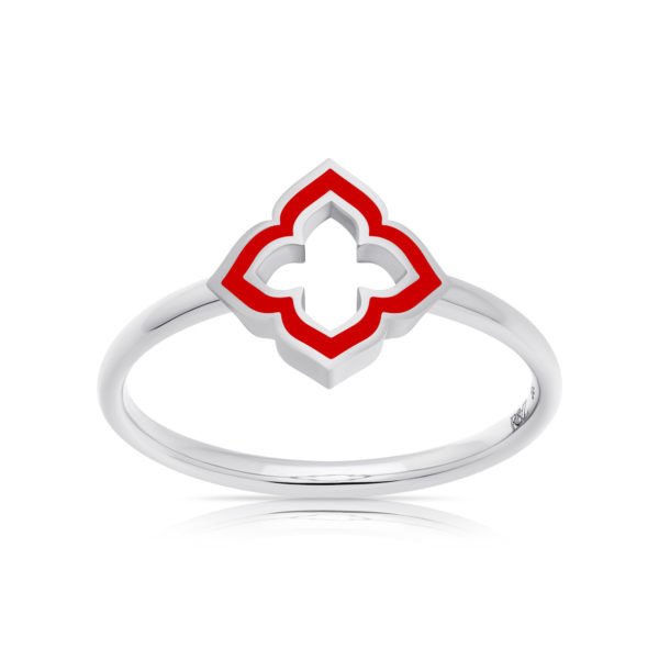 Bague Chakra Racine Émail Rouge – Image 3