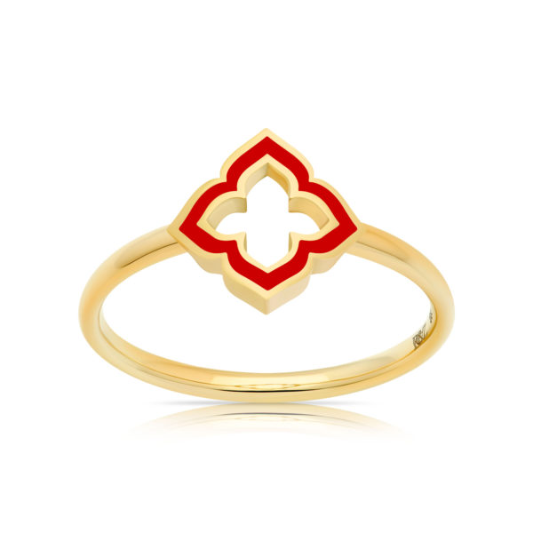 Bague Chakra Racine Émail Rouge – Image 2