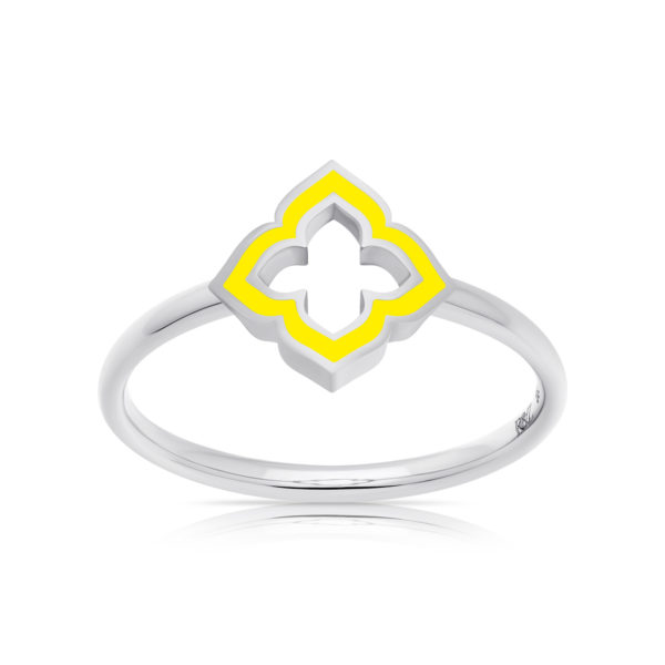 Bague Chakra Racine Émail Jaune - Image 3