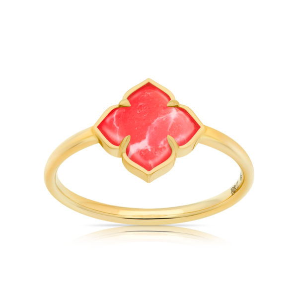 Bague Chakra Racine Galalithe Rouge – Image 3
