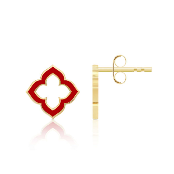 Clous Chakra Racine Émail Rouge - Image 2
