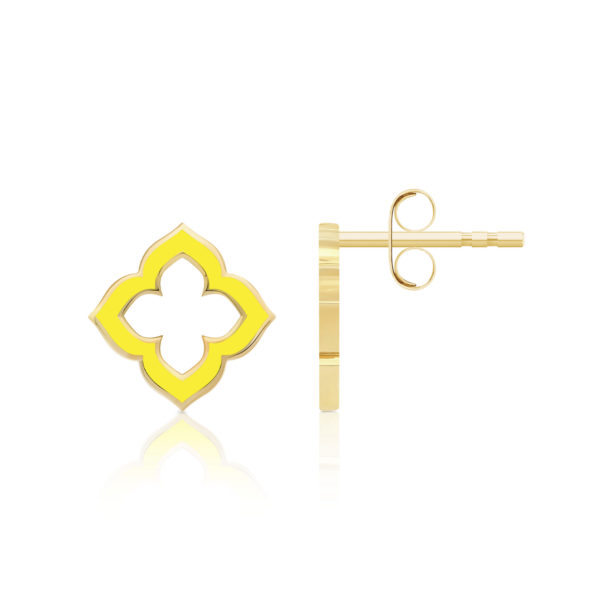 Clous Chakra Racine Émail Jaune - Image 2