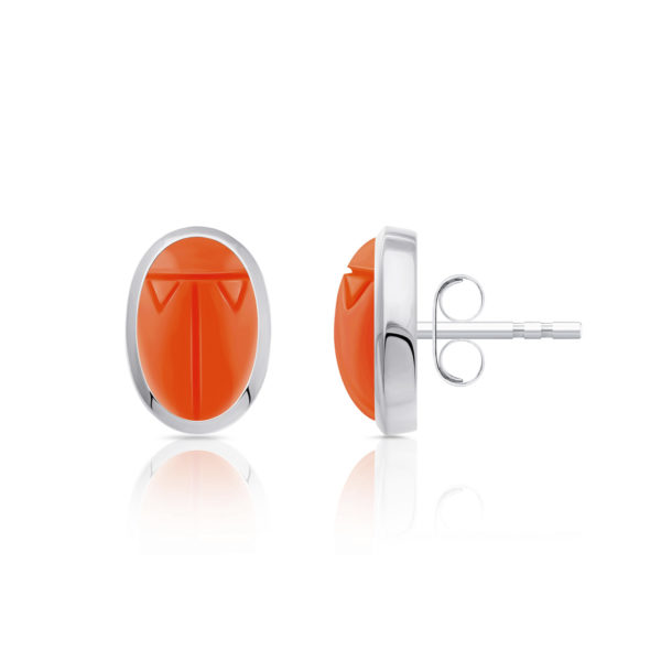 Clous Mini Scarabée Galalithe Orange – Image 3