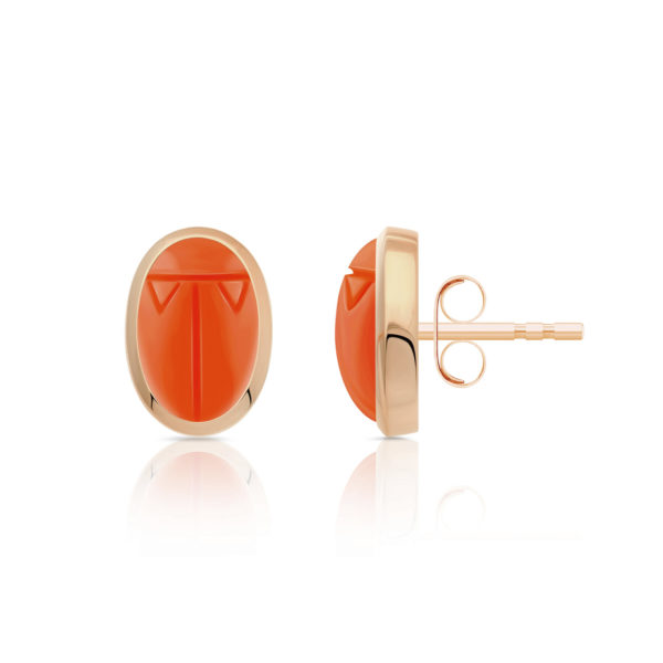 Clous Mini Scarabée Galalithe Orange – Image 2