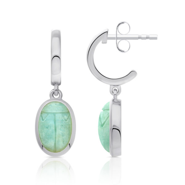 Créoles Mini Scarabée Amazonite – Image 3