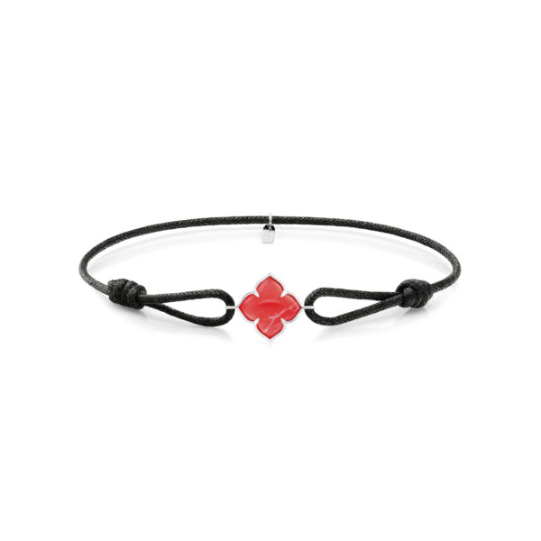 Bracelet Cordon Chakra Racine Galalithe Rouge - Image 2