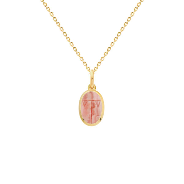 Collier Mini Scarabée Rhodochrosite – Image 2