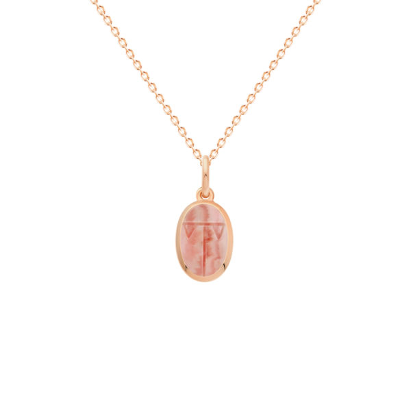 Collier Mini Scarabée Rhodochrosite – Image 3